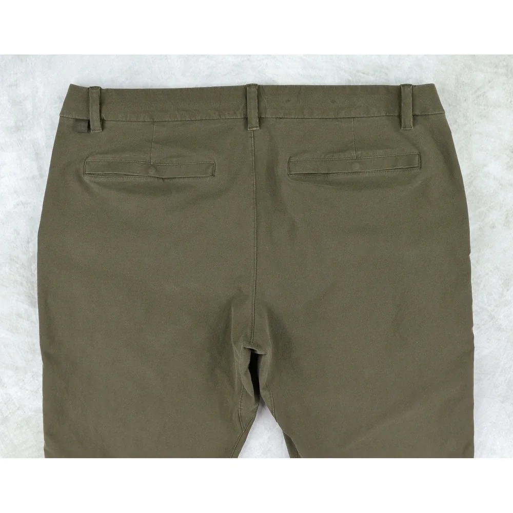 Lululemon ABC Slim-Fit Trouser Stretch Cotton VersaTwill Mens 36 Olive Green